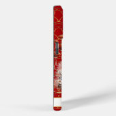 Coques Case-Mate iPhone Lucky Cat With Gold Coins Monogrammed (Verso / Droite)