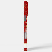 Coques Case-Mate iPhone Lucky Cat With Red Flowers Monogrammed (Verso / Droite)