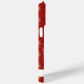 Coques Case-Mate iPhone Lucky Cat With Red Flowers Monogrammed (Verso / Droite)