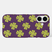 Coques Case-Mate iPhone Lucky Four-Leaf Clover Pattern  (Verso (horizontal))