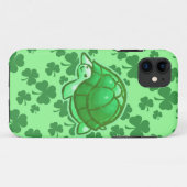 Coques Case-Mate iPhone Lucky Green Clover Turtters (Dos (Horizontal))