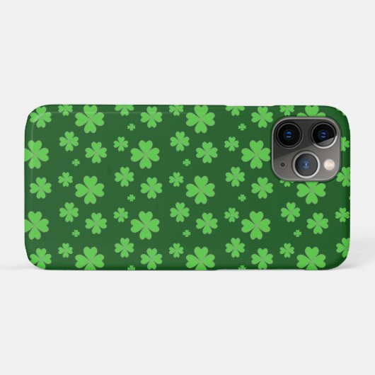 Coques Case-Mate iPhone Lucky Green Clovers (Dos (Horizontal))