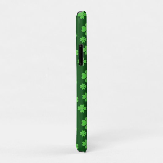 Coques Case-Mate iPhone Lucky Green Clovers (Dos/Droite)