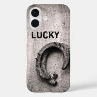 Lucky Horseshoe Vintage Western Sepia Photo