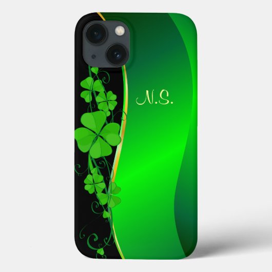 Coques Case-Mate iPhone Lucky Shamrock Faux glitter (Verso)