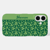 Coques Case-Mate iPhone Lucky Shamrock Vibrant Green (Verso (horizontal))