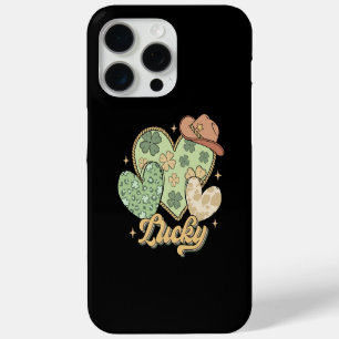 Coque iPhone 15 Pro Max Lucky Western Jour de la Saint Patrick Shamrock de