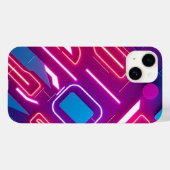Coques Case-Mate iPhone Lueur Géométrique Néon (Verso (horizontal))