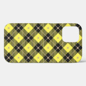 Coques Case-Mate iPhone Lumberjack Noir Jaune Plaid Motif (Verso (horizontal))