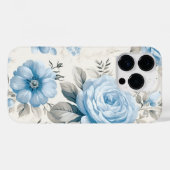 Coques Case-Mate iPhone Lumière Artistique Pastel Roses Bleus (Verso (horizontal))