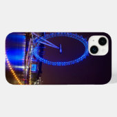 Coques Case-Mate iPhone Lumière bleue Londres oeil dans la nuit (Verso (horizontal))