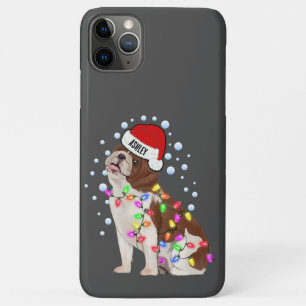 Case-Mate iPhone Case Lumière de Noël avec vibe de chien Bouledogue Angl