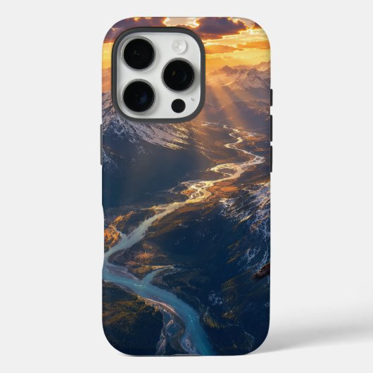 Coques Case-Mate iPhone Lumière dorée sur la rivière alpine001 (Verso)