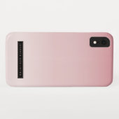 Coques Case-Mate iPhone Lumière Dusty Rose Ombre Gradient & Votre Nom (Dos (Horizontal))
