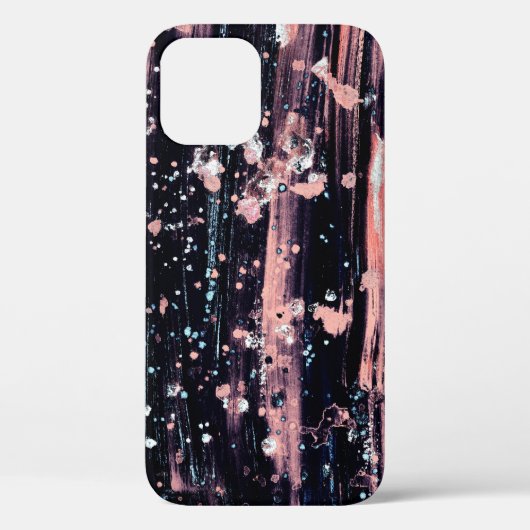 Coques Case-Mate iPhone Lumière glamour gris foncé rose (Verso)
