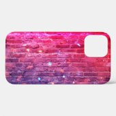 Coques Case-Mate iPhone Lumière néon : mur de brique vide. (Verso (horizontal))