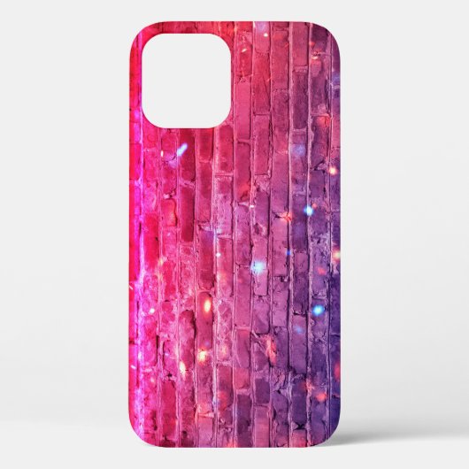 Coques Case-Mate iPhone Lumière néon : mur de brique vide. (Verso)