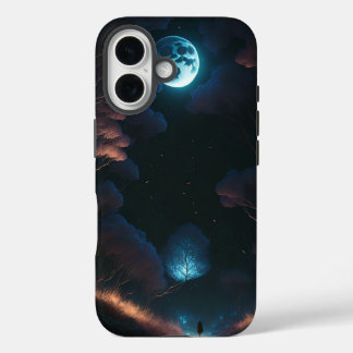 Coques iPhone 16 Lumière noire et lune