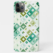 Coques Case-Mate iPhone Lumière Olive Green Blue Ivory Mosaic Art Motif (Dos)