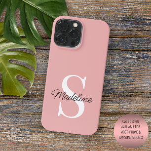 Coque iPhone 15 Pro Max Lumière personnalisée Rose Pêche Foncé Rose Clair