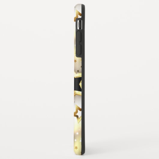 Coques Case-Mate iPhone Lumière transparente avec étoiles or (Dos/Gauche)