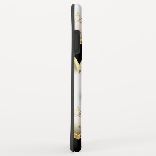 Coques Case-Mate iPhone Lumière transparente avec étoiles or (Dos/Droite)