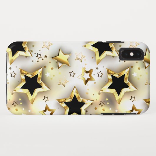 Coques Case-Mate iPhone Lumière transparente avec étoiles or (Dos (Horizontal))
