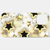 Coques Case-Mate iPhone Lumière transparente avec étoiles or (Verso (horizontal))