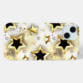 Coques Case-Mate iPhone Lumière transparente avec étoiles or (Verso (horizontal))
