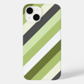 Coques Case-Mate iPhone Lumière Vert Oblique Stripes Moderne tendance (Verso)