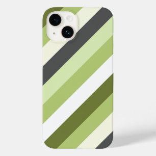 Coque Pour iPhone 14 Lumière Vert Oblique Stripes Moderne tendance