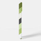 Coques Case-Mate iPhone Lumière Vert Oblique Stripes Moderne tendance (Verso / Droite)