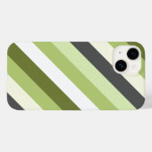 Coques Case-Mate iPhone Lumière Vert Oblique Stripes Moderne tendance (Verso (horizontal))