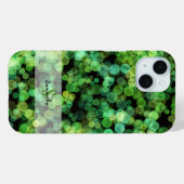 Coques Case-Mate iPhone Lumières Bokeh dans des nuances de vert (Verso (horizontal))