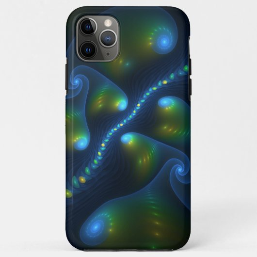 Coques Case-Mate iPhone Lumières de l'Imaginaire Abstrait Bleu Vert Jaune  (Dos)