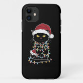 Coques Case-Mate iPhone Lumières de Noël Amoureux de les chats amusantes (Dos)