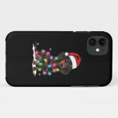 Coques Case-Mate iPhone Lumières De Noël Dachshund Avec Neige (Dos (Horizontal))