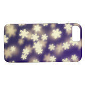 Coques Case-Mate iPhone Lumières Dreamy Blue Snowflake Bokeh (Dos (Horizontal))