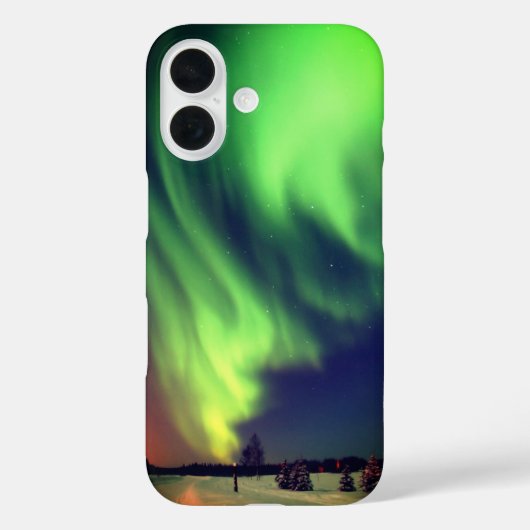 Coques Case-Mate iPhone Lumières du Nord de l'Alaska vert brillant (Verso)