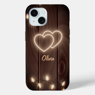 Coque Pour iPhone 15 Lumières Fées En Bois