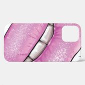 Coques Case-Mate iPhone Luminaire rose de la lèvre avec dents (Verso (horizontal))