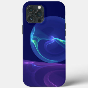 Case-Mate iPhone Case Lumineuse Bleu Violet Rêve Abstrait Fractal Art