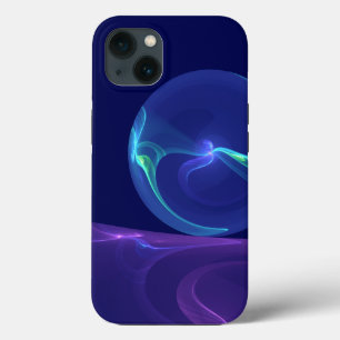 Case-Mate iPhone Case Lumineuse Bleu Violet Rêve Abstrait Fractal Art