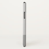 Coques Case-Mate iPhone Lumineuses Gris & Gris Initiales Modernes Monogram (Dos/Droite)