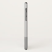 Coques Case-Mate iPhone Lumineuses Gris & Gris Initiales Modernes Monogram (Dos/Gauche)