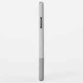 Coques Case-Mate iPhone Lumineuses Gris & Gris Initiales Modernes Monogram (Dos/Droite)