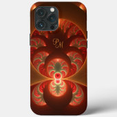 Coques Case-Mate iPhone Lumineuses Initiales d'art fractal Abstrait (Verso)