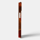 Coques Case-Mate iPhone Lumineux abstrait moderne orange rouge Fractale (Verso / Droite)