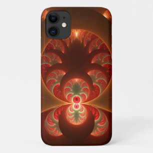 Case-Mate iPhone Case Lumineux abstrait moderne orange rouge Fractale
