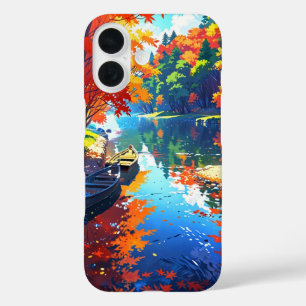 Coques iPhone 16 Luminosité de la rivière d'automne